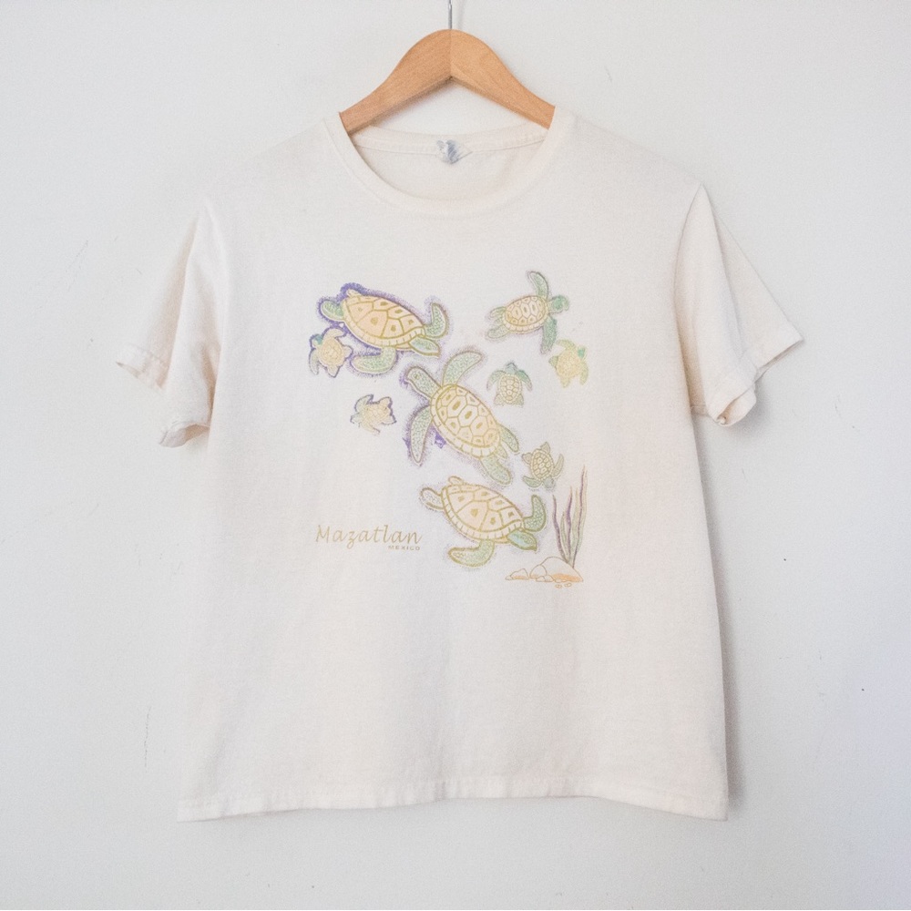 Yazbek | Vintage 90’s/00’s Mazatlán Mexico Turtle Short Sleeve T-Shirt | Size L